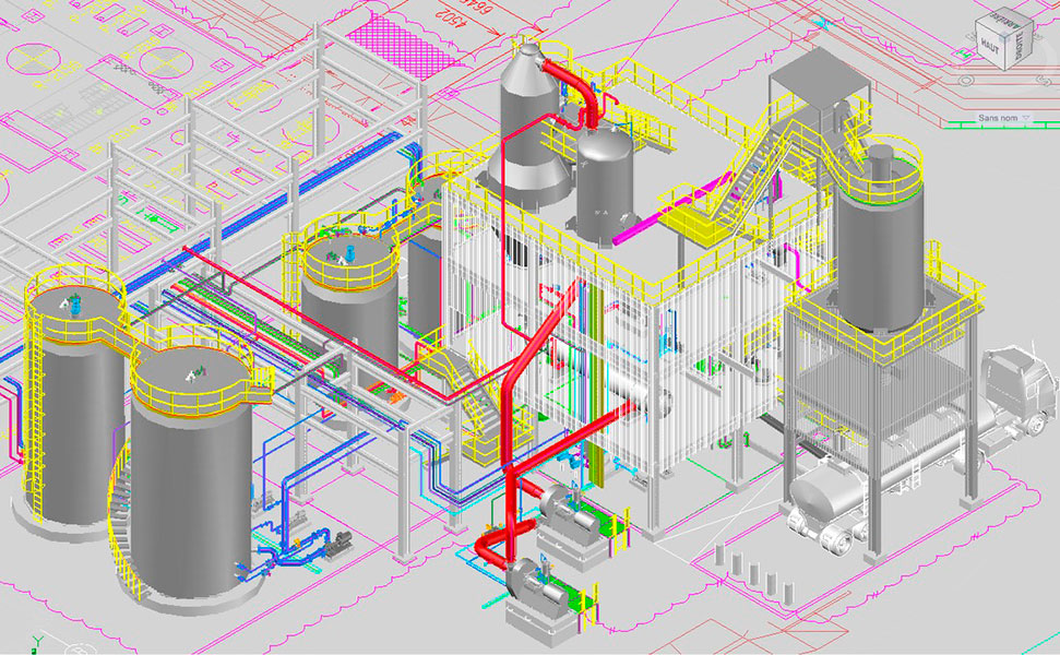 Diagram of a potassium sulphate crystallisation plant