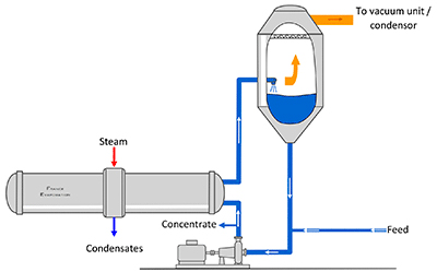 Evaporateur à circulation forcée